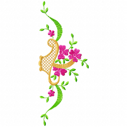 Flowers And Tree Embroidery Design 9 Flowers And Tree Embroidery Design 9
